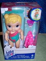 Baby Alive Splash &#39;n Snuggle Blonde Doll 11&quot;H New - $14.88