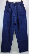 MM) Women Classic Elements Blue Denim Elastic Waist Jeans Pants Size 10 - £11.72 GBP