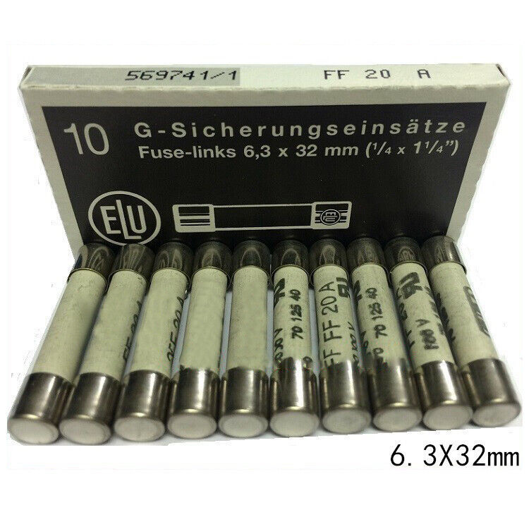10PCS For SIBA 7012540 FF20A Fast Quick Blow Fuse Ceramic 6.3*32mm 20A 500V - $67.74