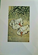 Vintage Art Print &quot;Geese&quot; Painting by Xu Beihong 1954 - $39.50