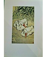 Vintage Art Print &quot;Geese&quot; Painting by Xu Beihong 1954 - £31.06 GBP