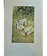 Vintage Art Print &quot;Geese&quot; Painting by Xu Beihong 1954 - $750.77 MXN