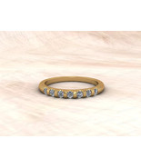 CZ Diamond Lab Created Gemstone Sterling Silver Eternity Band Unisex Ring  - €45,83 EUR