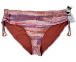Time and Tru Womens XL Clay Brick Tie Dye Mid Rise Bikini Bottoms 1X - $13.96