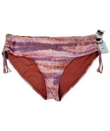 Time and Tru Womens XL Clay Brick Tie Dye Mid Rise Bikini Bottoms 1X - £10.91 GBP