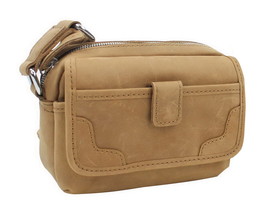 Vagarant Traveler 8 in. Cowhide Leather Shoulder Waist Bag LS26.BRN - $79.00