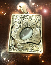 HAUNTED CAT'S EYE NECKLACE THE LANGUAGE OF THE GODS SECRET MAGICK OOAK MAGICK image 2
