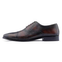 Genuine Leather Handmade Oxford Shoes Men - Coleman - VV112 - £94.14 GBP