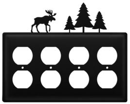 Village Wrought Iron EOOOO-22 8.25 Inch Moose and Pine Trees - Quad. Outlet Cove - £13.58 GBP