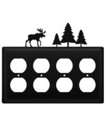 Village Wrought Iron EOOOO-22 8.25 Inch Moose and Pine Trees - Quad. Out... - £13.57 GBP