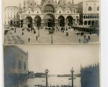 2 Piazzi San Marco Real Photo Postcards by Sciutto Venice Italy 1930&#39;s - $23.76