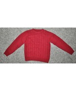 Boys Sweater Basic Editions Christmas Holiday Red Long Sleeve-size 4/5 - £13.48 GBP