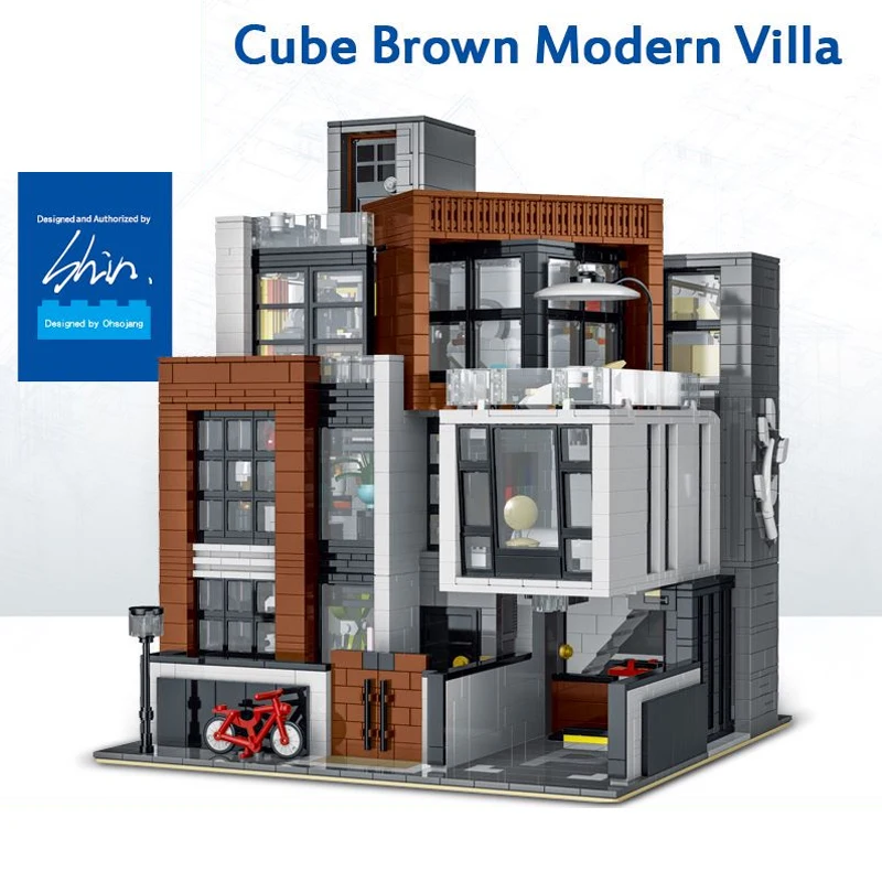 Creative Moc Modern Villa City Street View Building Blocks Modular Expert - £192.12 GBP+