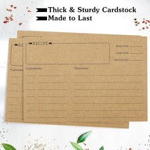 60 Count Blank Recipe Cards 4X6&#39;&#39; Double Sided Recipe Cardstock Index Cards - $17.09