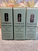 3 X Clinique Moisture Surge Hydro-Infused Lotion Travel .24oz each = .72... - £6.20 GBP