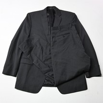 Calvin Klein 42L 36x32 Dark Gray 100% Wool Mens Sport Coat Jacket Pants Suit - $49.99