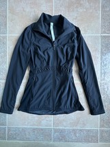 Lululemon  Athletica  Back front zipper Black  jacket Women Size 4 - £62.71 GBP