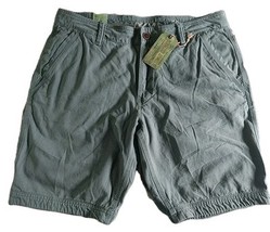 Men&#39;s Fat Face Cove Flat Front Shorts Mens 38W Ocean Green Cotton Chino - $36.10