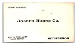 Josef Horne&#39;s Department Lager Business Karte Pittsburgh Musik Mitte - £34.30 GBP