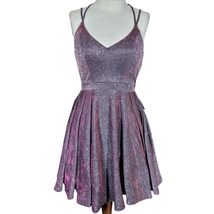 Purple Iridescent Mini Party Dress Size 3 Tags Still Attached  - £43.52 GBP