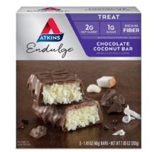 Atkins Endulge Nutrition Bars Chocolate Coconut1.41oz x 5 pack - £19.23 GBP