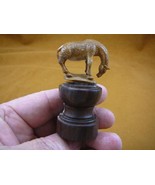 (tb-gir-1) Giraffe Tagua NUT palm figurine Bali love giraffes safari zoo - $98.29 CAD