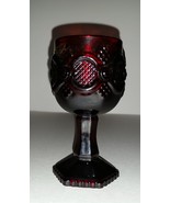 Vintage Avon 1876 Cape Cod Pattern Ruby Red Cordial Glass with Used Candle - £3.92 GBP