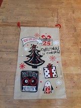 Christmas Santa Sack XMAS Gift Sack Stocking Storage Burlap Gift Bag Can... - $8.90