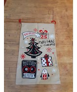 Christmas Santa Sack XMAS Gift Sack Stocking Storage Burlap Gift Bag Can... - $12.21 CAD