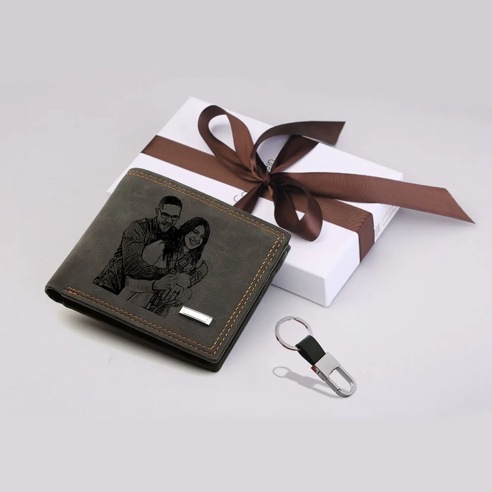 Personalized Photo Wallets for Men Birthday Anniversary Gifts Gift for Him/Dad/H - £80.48 GBP