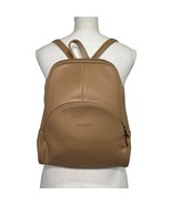 Nevenka Backpack Womens Tan Faux PU Leather Zip Pockets Gold Hardware Pu... - $329.65 MXN