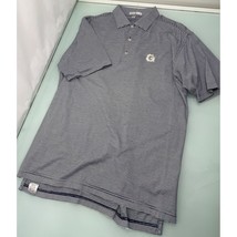 Peter Millar Georgetown Men Golf Polo Shirt Short Sleeve Blue Cotton Medium M - £19.43 GBP