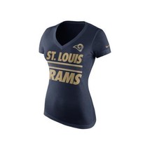 Nike Women&#39;s St. Louis Rams Team Stripe T-Shirt Navy - XL - £15.02 GBP