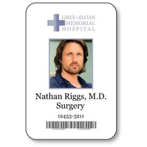 NATHAN RIGGS, Doctor on Greys Anatomy T V Show Magnetic Fastener Name Ba... - $16.99