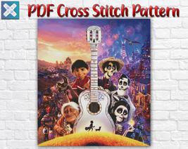 Secret Of Coco Skull Disney Counted PDF Cross Stitch Pattern Needlework DIY DMC - £2.79 GBP