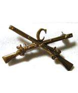 WW2 infantry officers collar pin C company - $49.49