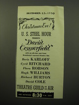 1950 U.S. Steel Hour Presents David Copperfield Advertisement - Christmas Eve! - £14.73 GBP