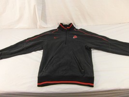 Adult Men&#39;s Nike NCAA Central Missouri Mules Black Red Full Zipper Jacket 30749 - £20.21 GBP
