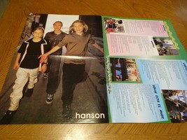 Hanson teen magazine poster clipping 1999 Tulsa boys MMMBOP teen Idols - £5.57 GBP