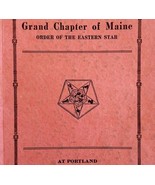 Order Of The Eastern Star 1933 Masonic Maine Grand Chapter Vol XIII PB B... - $69.99