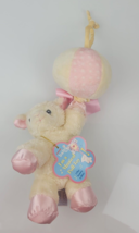Aurora Baby Yellow Cream Pink Musical Lamb Sheep Pull Toy Balloon Lullaby - £31.64 GBP