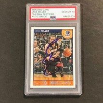 2013-14 NBA Hoops #67 Mike Miller Signed Card AUTO 10 PSA Slabbed Grizzlies - £55.94 GBP
