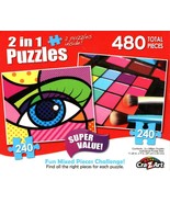 Pop Art Eye / Pressed Makeup Palette - Total 480 Piece 2 in 1 Jigsaw Puz... - £7.90 GBP