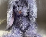 Vtg Rare Russ Berrie Fuzzy Wuzzy Purple Long Ear Bunny Rabbit Plush 17” ... - $24.70