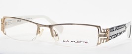 La Matta Puma 2 Gold /WHITE /BLACK Eyeglasses Glasses Frame 52-18-140mm (Notes) - $77.48