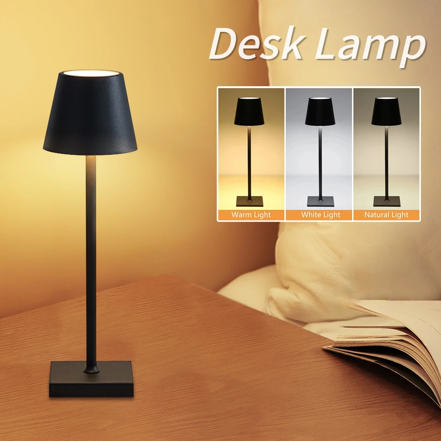 USB Charging Battery Powered LED Desk Lamp Touch Switch Table Lamp Bar - £10.95 GBP+