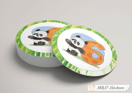 Pandas with numbers themed monthly bodysuit baby stickers - $7.99