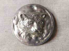 Pewter Leopard Head Design Bath / Basin Plug Hole Cover / Stopper - £14.98 GBP