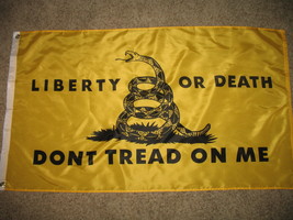 3x5 Ft LIBERTY OR DEATH Gadsden DONT TREAD ON ME Tea Party Flag 100D - $13.99