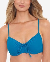 MSRP $20 Salt + Cove Juniors Solid Underwire Bralette Bikini Top Blue Si... - $5.94